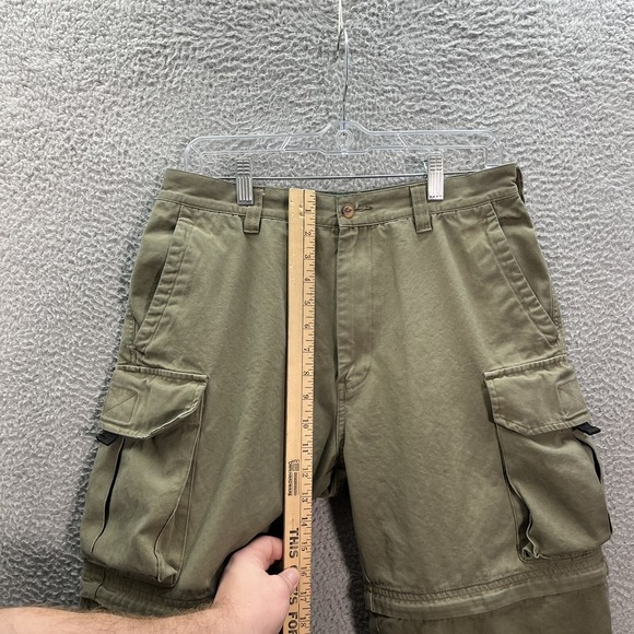 Cabelas Pants Mens 32 Green Convertible Cargo Workwear Outdoors Camping Hiking - Picture 5 of 7